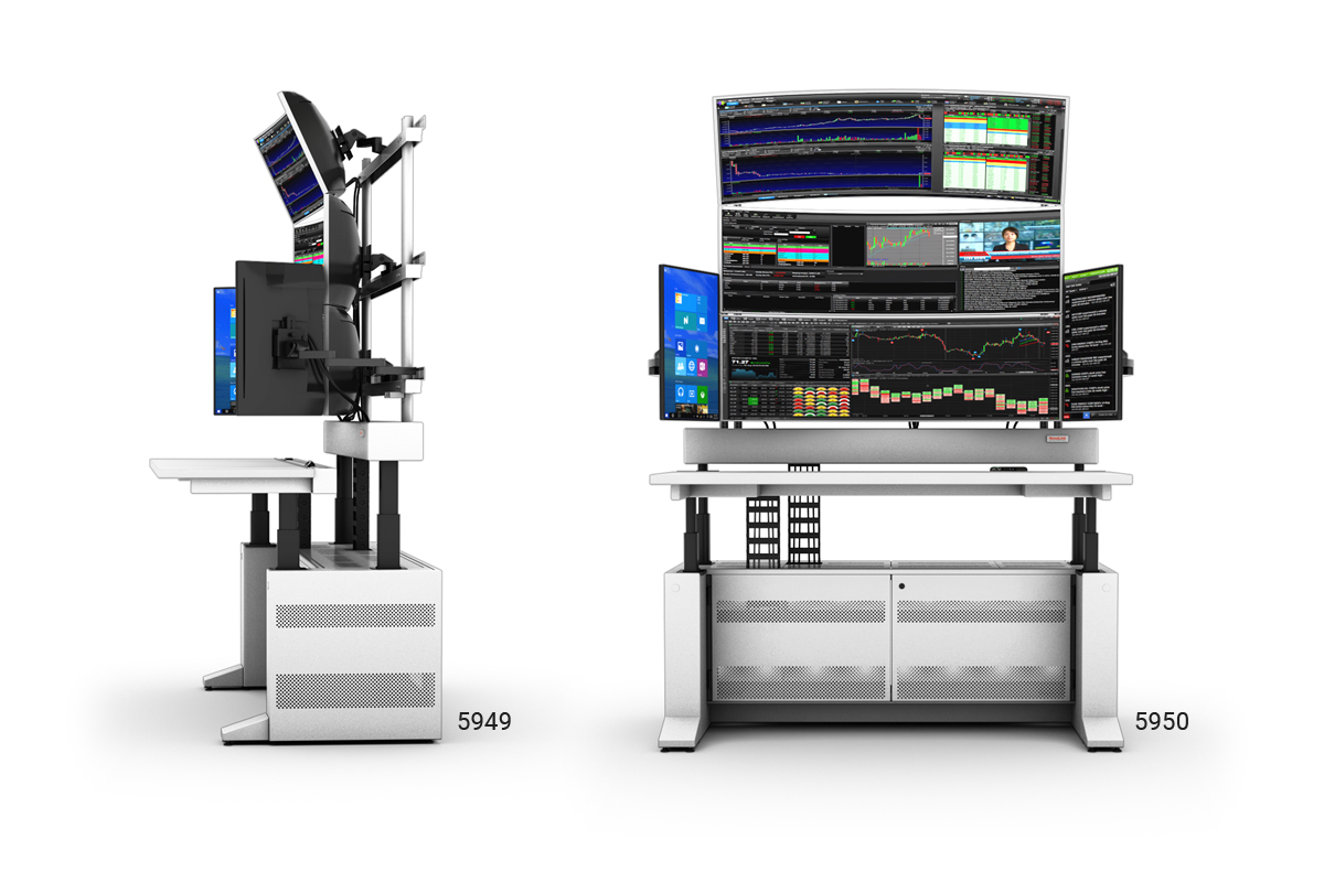 Image No. 5957, Dual Zone (2z) Profile B With 3 x 49” 1800R curved monitors and 2 x 24” monitors